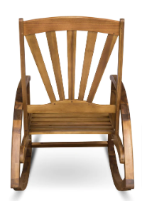 Kelsey Outdoor Acacia Wood Rocking Chair with Footrest, Teak - $110
