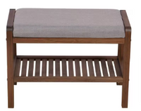 Eccostyle 17 in. x 23.75 in. x 12.5 in. Solid Bamboo Padded Shoe Bench - $50