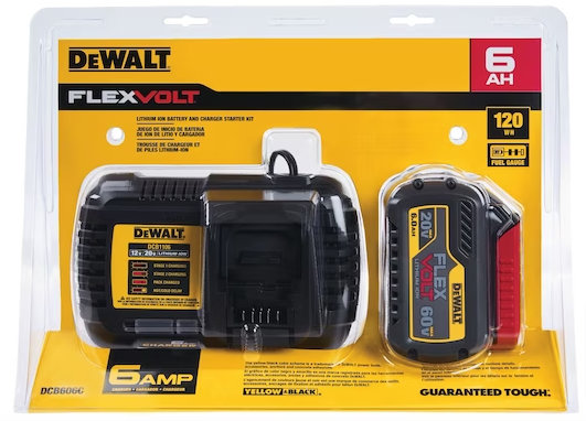 FLEXVOLT® 20V/60V MAX* 6Ah Kit - $300