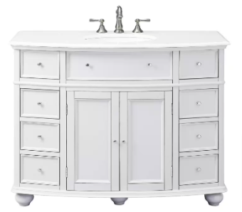 Hampton Harbor 45 in. W x 22 in. D Bath Vanity in Dove Grey - $580
