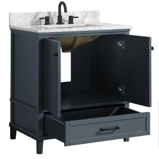 Merryfield 31 in. W x 22 in. D x 35 in. H Single Sink Freestanding Bath Vanity - $465