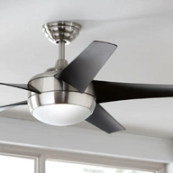 Home Decorators Collection Windward IV 52 in. Indoor LED Brushed Nickel Ceiling Fan - $110