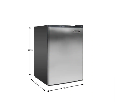 Magic Chef 3.0 cu. ft. Upright Freezer in Stainless Steel - $150
