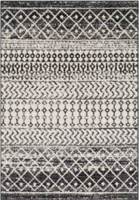 Surya Elaziz ELZ-2307 108 x 150" (9'x12.5') Rectangle Fabric Rug Gray/Black/White - $270