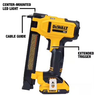 DEWALT 20V MAX Lithium-Ion Cordless Cable Stapler with 6Ah Battery, Charger, Bag - $245