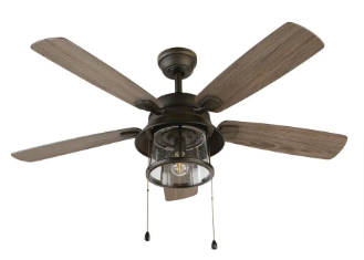 Shanahan 52 in. Indoor/Outdoor LED Bronze Ceiling Fan - $100