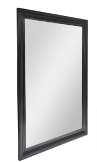 Glacier Bay 29 in. x 40 in. Black Classic Rectangle Frame Vanity Mirror - $55