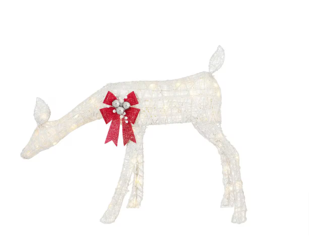 Home Accents Holiday 33 in. Warm White LED Doe Holiday Yard Decoration - $50