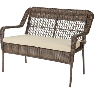 StyleWell Mix and Match 4 Piece Outdoor Patio Set with Putty Tan Cushions - $250