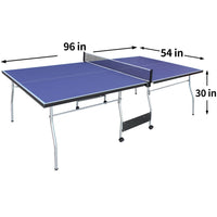 HooKung 8ft Mid-Size Table Tennis Table Foldable & Portable Ping Pong Table Set - $205