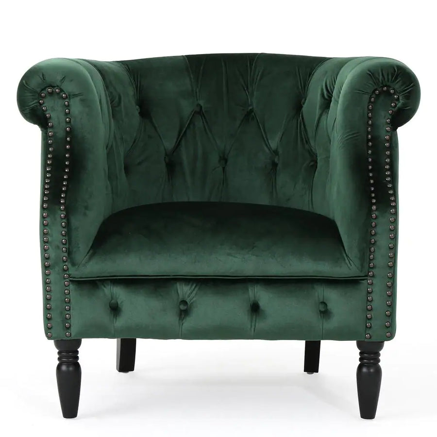 Noble House Akira Emerald Velvet Upholstered Club Chair - $150
