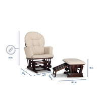 Graco Parker Espresso with Beige Semi-Upholstered Glider and Nursing Ottoman - $135