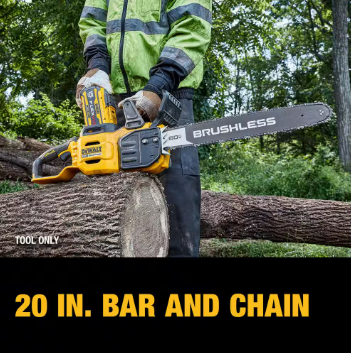 DEWALT 60-Volt MAX 20 in. Brushless Electric Cordless Chainsaw Kit - $345