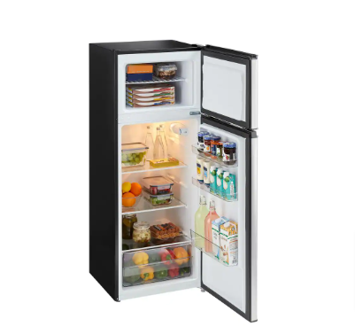Vissani 7.1 cu. ft. Top Freezer Refrigerator in Stainless Steel Look - $150