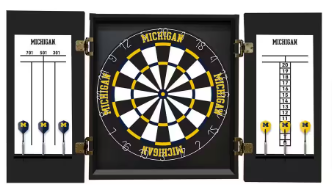 University Of Michigan Fan's Choice Dart Board Set - $90