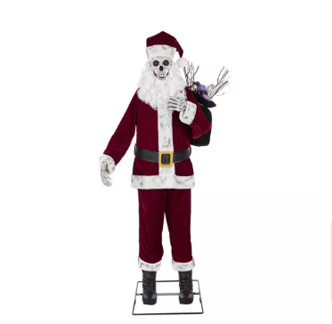 Home Accents Holiday 6 ft. Animated LED Skeleton Santa - $120