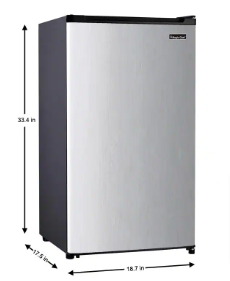 Magic Chef® 3.2 Cu.Ft. Platinum Steel Compact Refrigerator