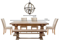 Keowee Collection 19.88 in. 4-Light Artisan Iron Orb Chandelier, Elm Wood Accents - $75