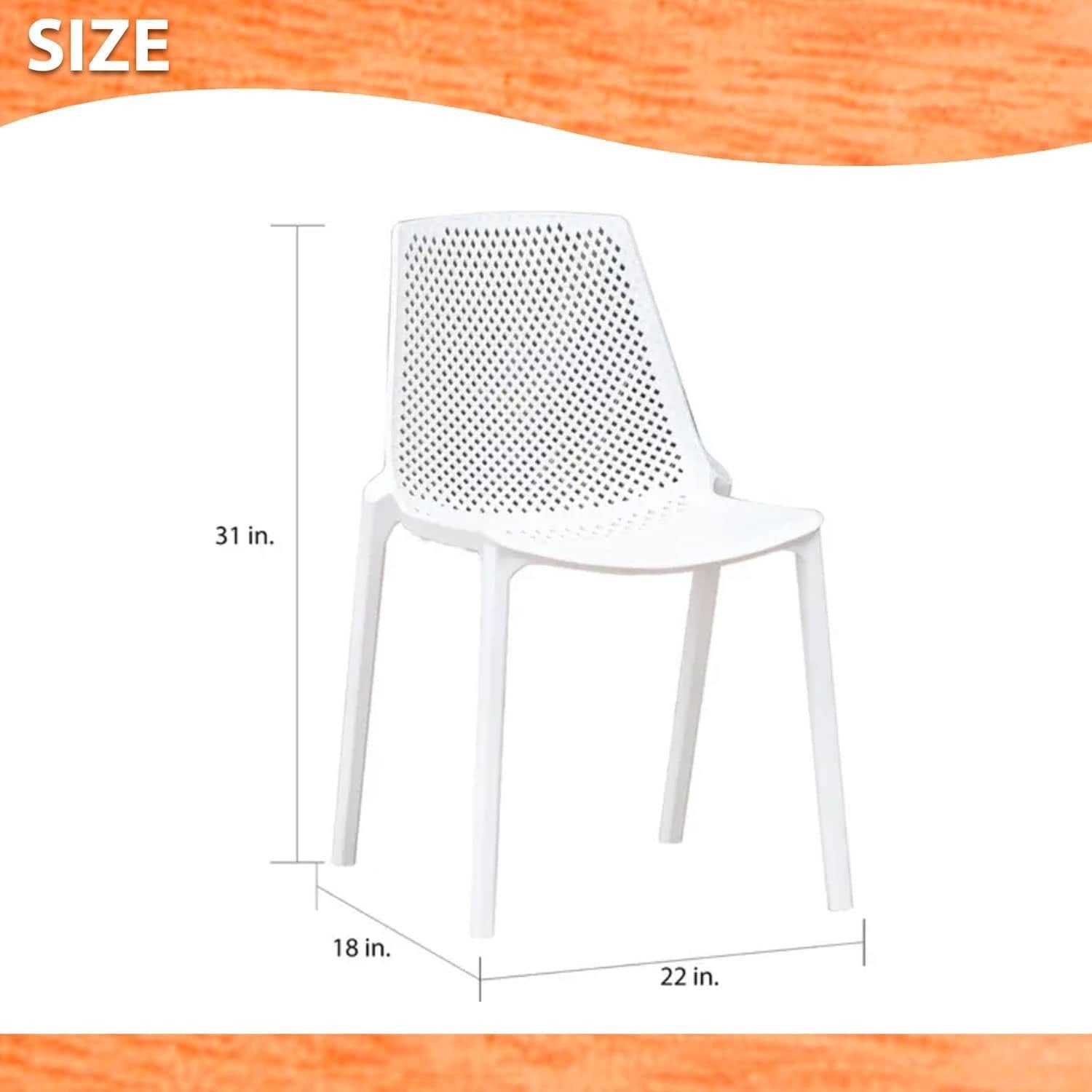 Amazonia Miami Patio Side Durable Outdoor and Indoor Resin Grey Chairs | Set of 4 - $195