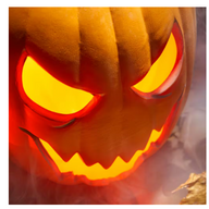 Home Accents Holiday 20 in. / 12 in. / 9 in. Lighted Jack-O-Lantern (4-Pack) - $30