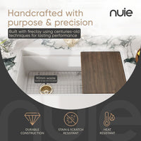 Nuie 36" Fireclay Ceramic Single Bowl Kitchen Sink, 36x19x10" - $225