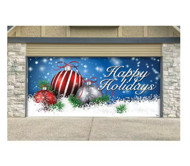 My Door Decor 7 ft. x 16 ft. Christmas Garage Door Decor Mural for Double Car Garage - $90
