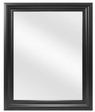 Glacier Bay 29 in. x 40 in. Black Classic Rectangle Frame Vanity Mirror - $55