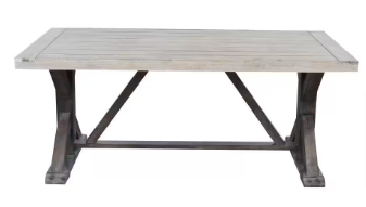 Hampton Bay Farmhouse Wood Dining Outdoor Table 240 DISCOUNT BROS