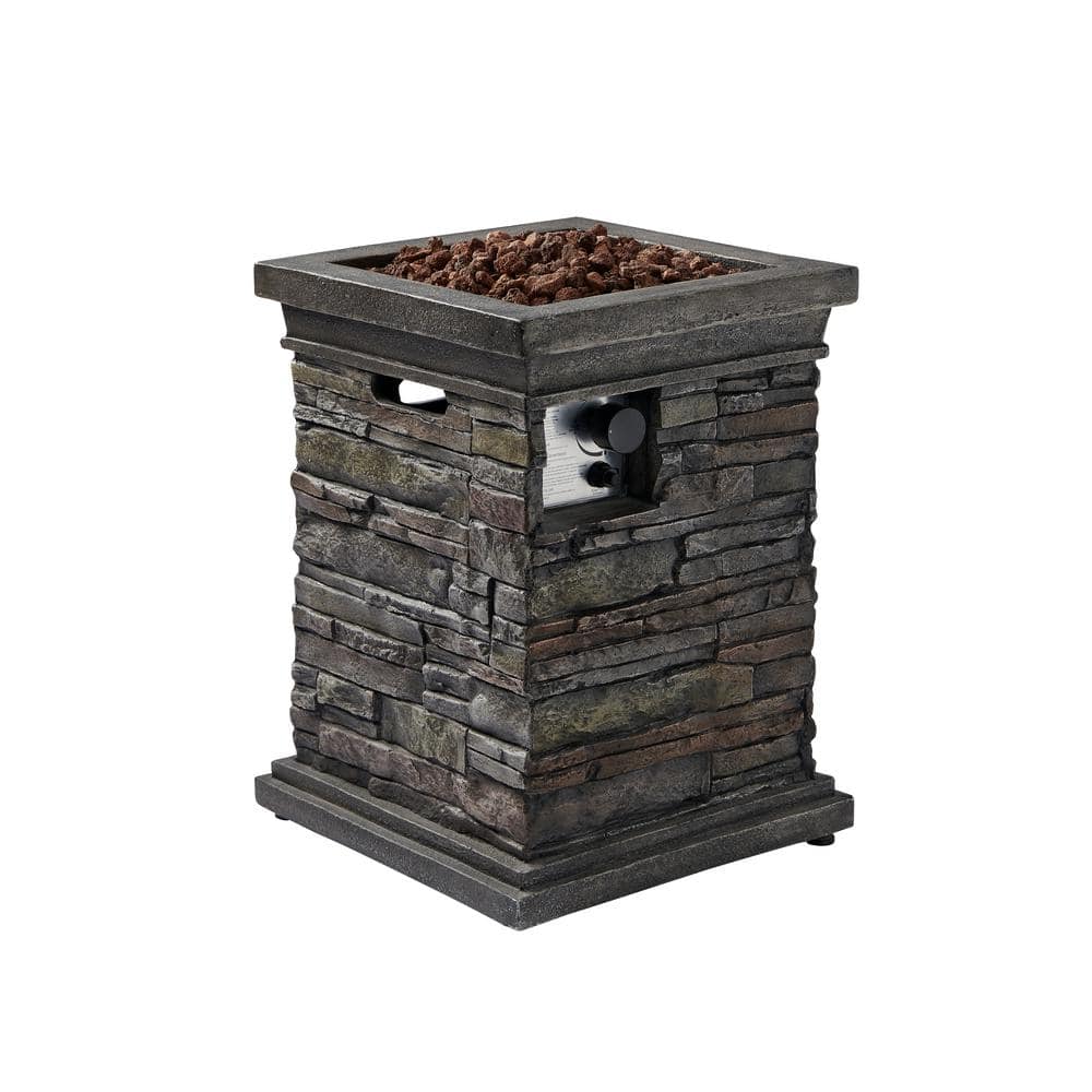 CASAINC 18 in. x 25 in. Outdoor Propane Gas Fire Pit Burning Fire Column - $180