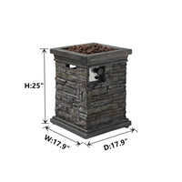 CASAINC 18 in. x 25 in. Outdoor Propane Gas Fire Pit Burning Fire Column - $180