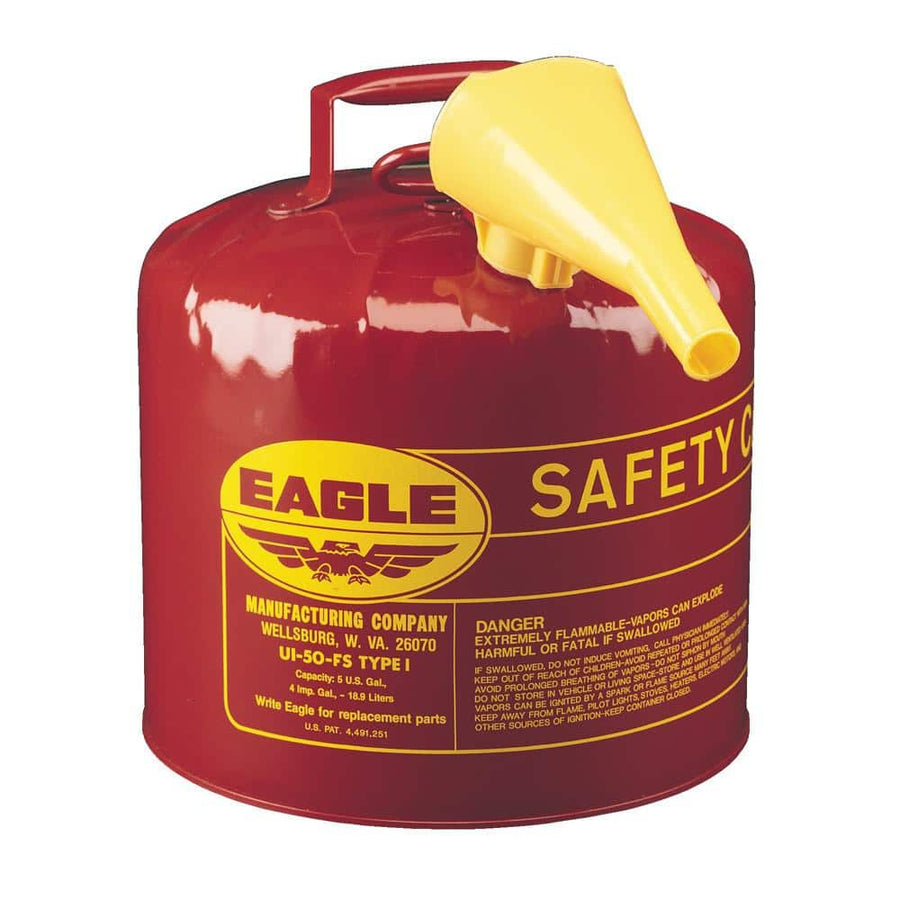 Red Galvanized Steel Type I Gasoline Safety Can - 5 Gal Capacity  (Slightly Used) - $30