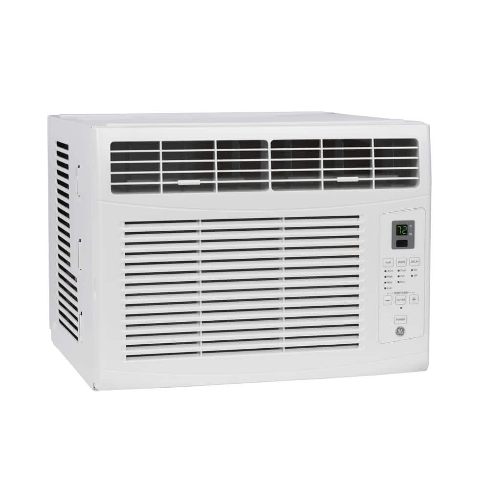 GE 6,000 BTU 115V Window Air Conditioner Cools 250 Sq. Ft. with Remote Control - $130