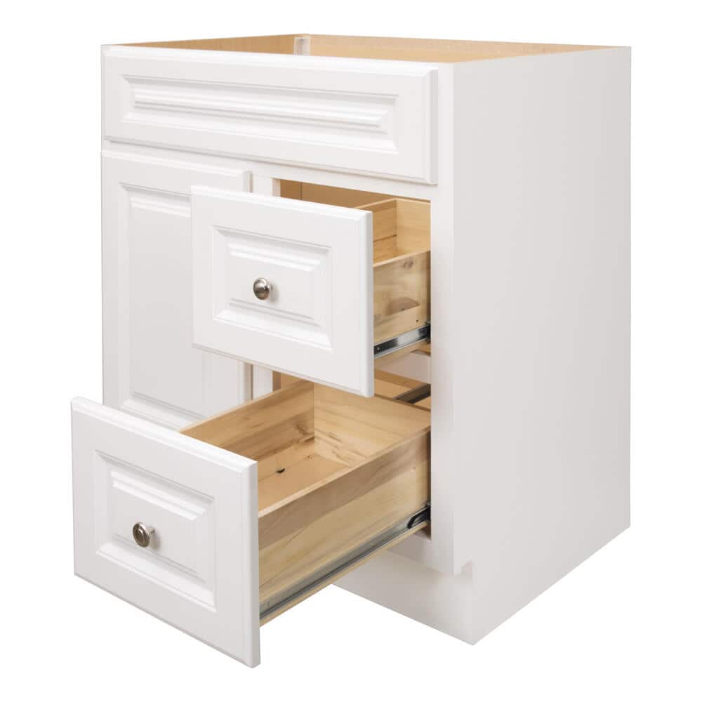 Hampton 30 in. W x 21 in. D x 33.5 in. H Bath Vanity Cabinet without Top in White - $175