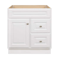 Hampton 30 in. W x 21 in. D x 33.5 in. H Bath Vanity Cabinet without Top in White - $175