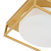 aiwen 13 in. 2-Light Industrial Gold Flush Mount Close to Ceiling Light Fixture - $45