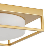aiwen 13 in. 2-Light Industrial Gold Flush Mount Close to Ceiling Light Fixture - $45