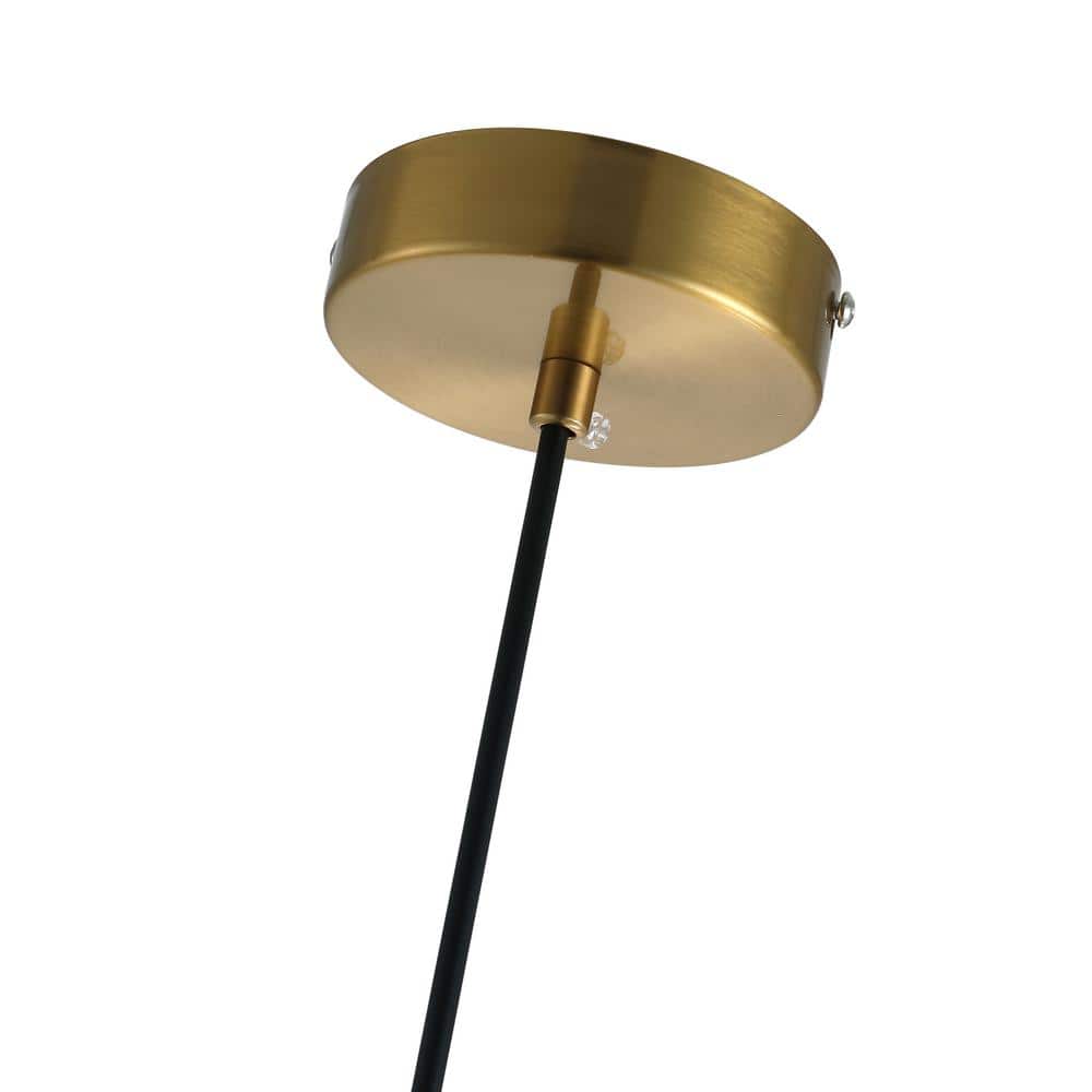 aiwen 1-Light Brushed Gold Single Dome Pendant Light Fixtures Hanging Lamp - $40
