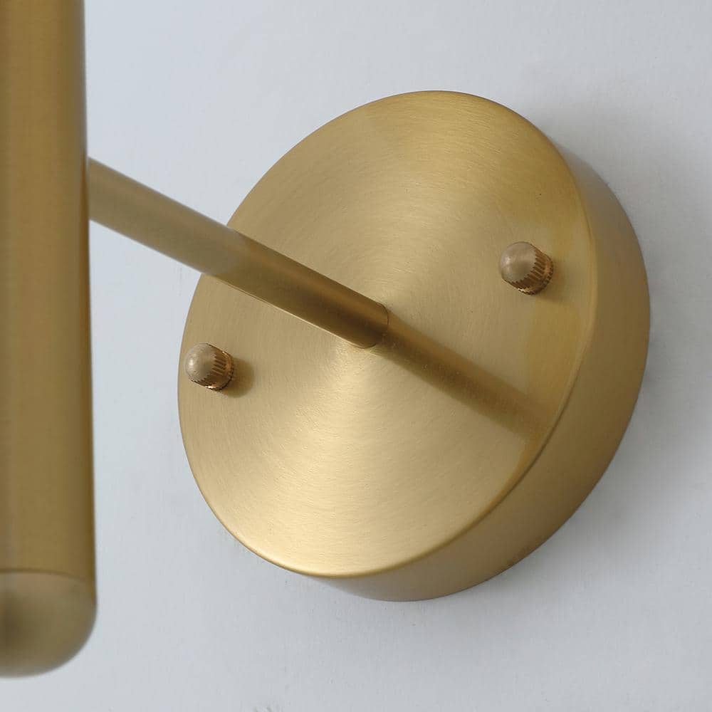aiwen Modern 1-Light Gold Globe Armed Sconce Wall Sconce with Glass Shade - $35