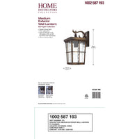 Barrington 14 in. 1-Light Golden Bronze Hardwired Outdoor Wall Light Lantern Sconce - $75