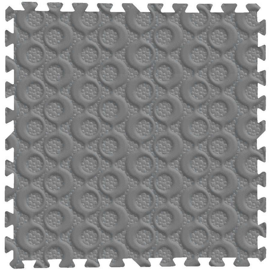 Gray 24 in. x 24 in. x 0.47 in. Foam Interlocking Floor Tiles (24 sq. ft.) (6-Pack) - $10