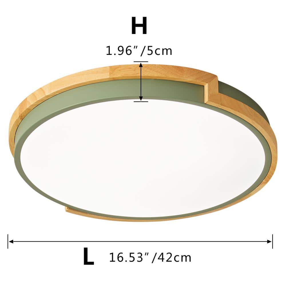 aiwen 16.5 in. 1-Light Smart Circle 25-Watt LED Flush Mount Ceiling Light - $40