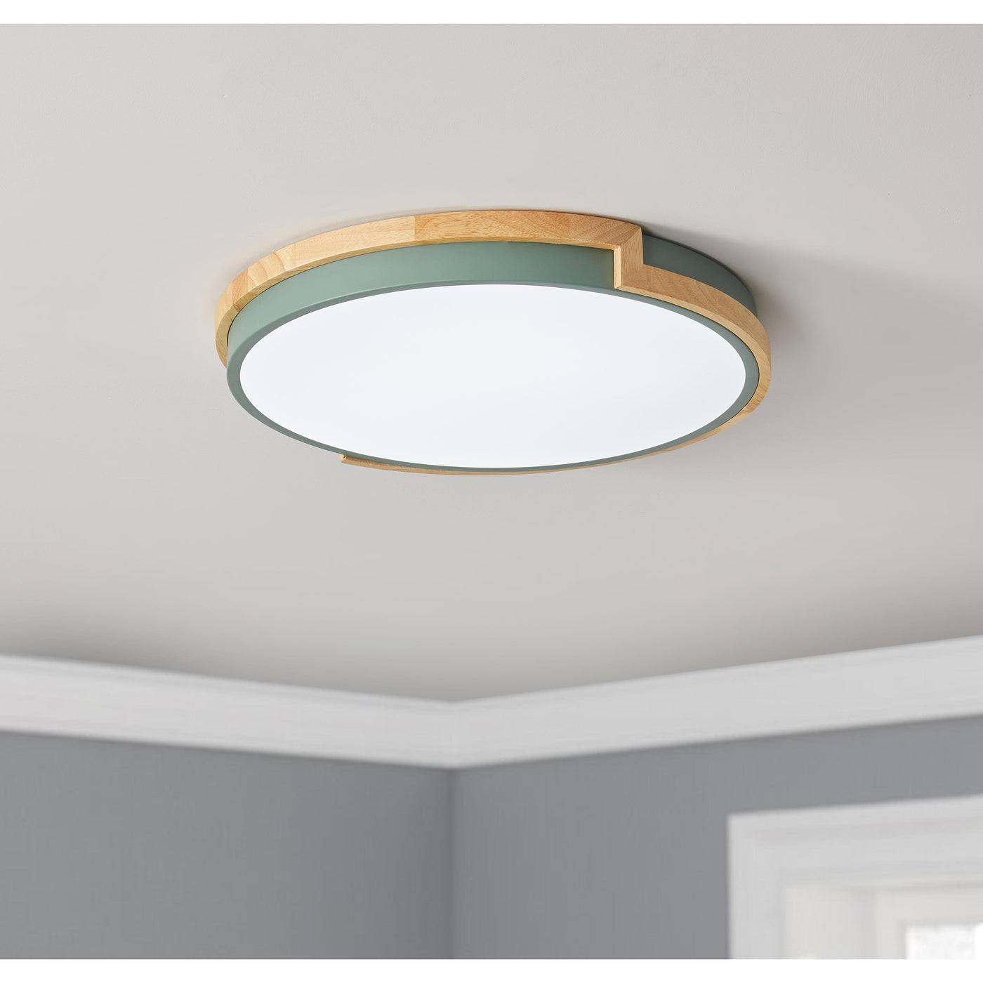 aiwen 16.5 in. 1-Light Smart Circle 25-Watt LED Flush Mount Ceiling Light - $40
