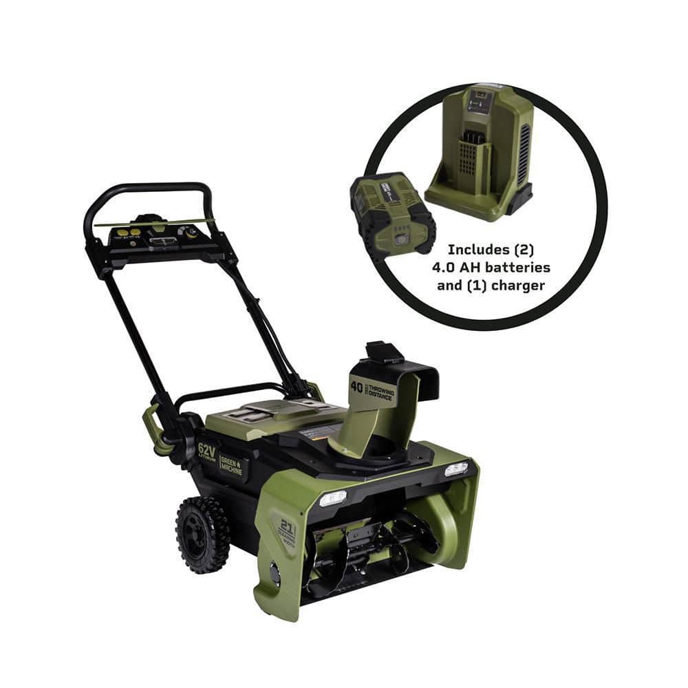 Green Machine 21 in. Single Stage Electric Snow Blower - $390 · DISCOUNT  BROS