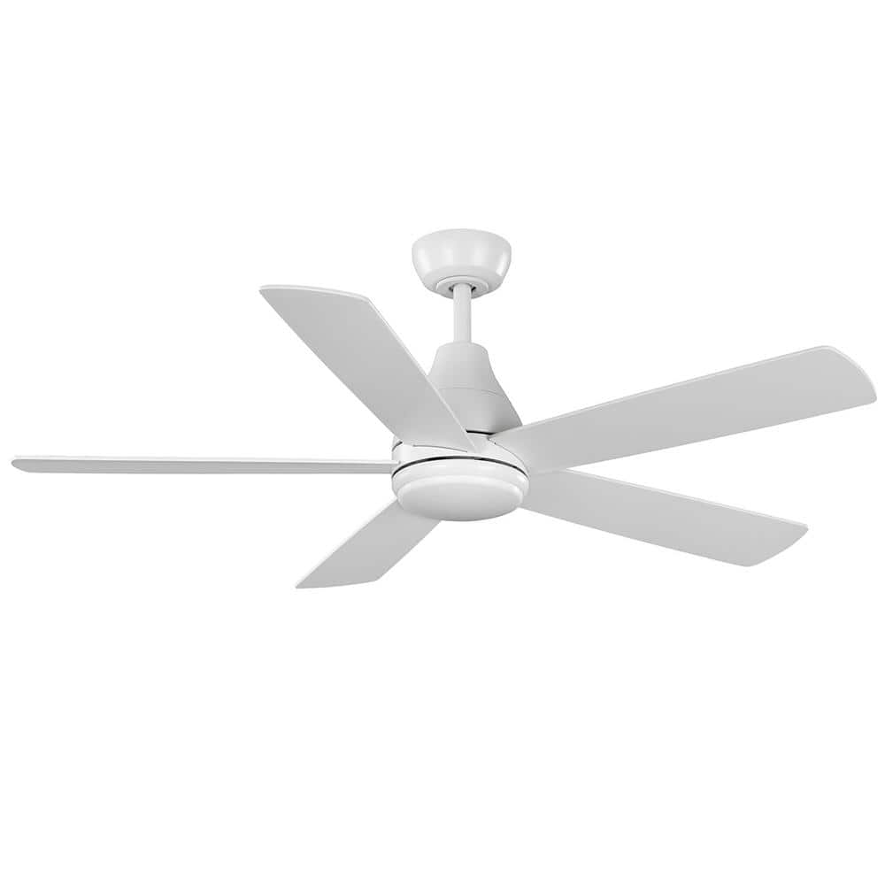 Hampton Bay Nevali 52 in. White Changing LED Indoor Smart Hubspace Ceiling Fan - $115