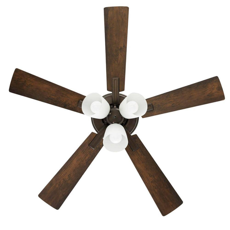 Hampton Bay Sinclair II 44 in. Indoor Oil Rubbed Bronze LED Ceiling Fan with Light - $50