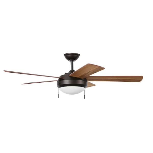 Hampton Bay Claret 52 in. Indoor Oil Rubbed Bronze Ceiling Fan with Light Kit - $70