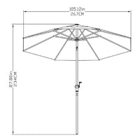 Hampton Bay 9 ft. Aluminum Market Crank and Tilt Patio Umbrella in Riverbed Tan - $55