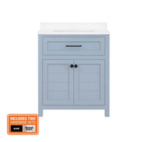 Hanna 30 in. W x 19 in. D x 34 in. H Single Sink Bath Vanity with Stone Top - $240