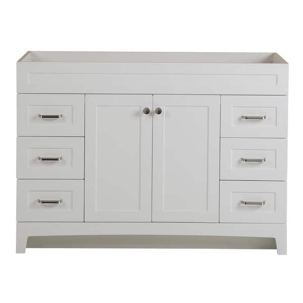 Thornbriar 48in. W x 22in. D x 34in. H Bath Vanity Cabinet w/out Top in Polar White - $330