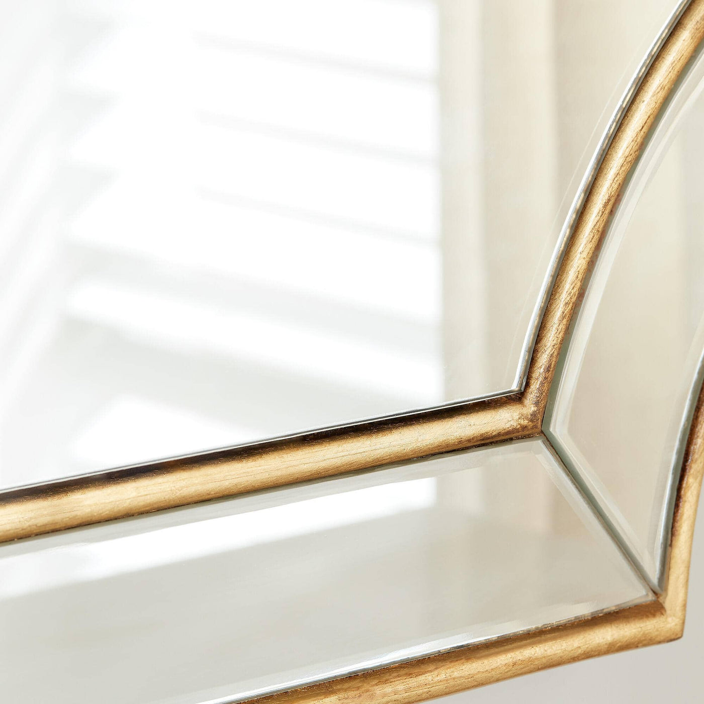 Medium Ornate Gold Beveled Glass Classic Accent Mirror (24 in. H x 35 in. W) - $95